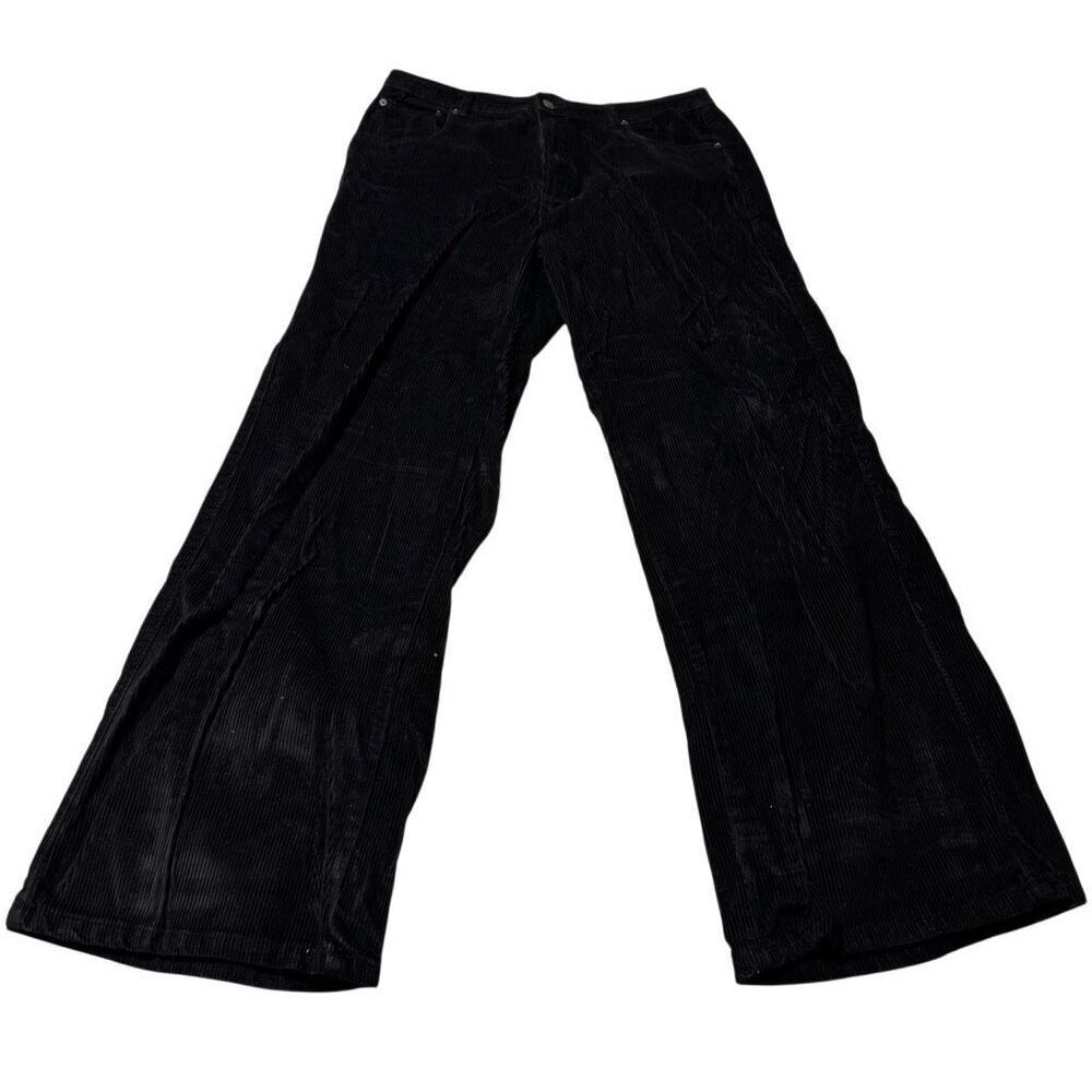 Refuge Black Corduroy Wide Leg Pants XL